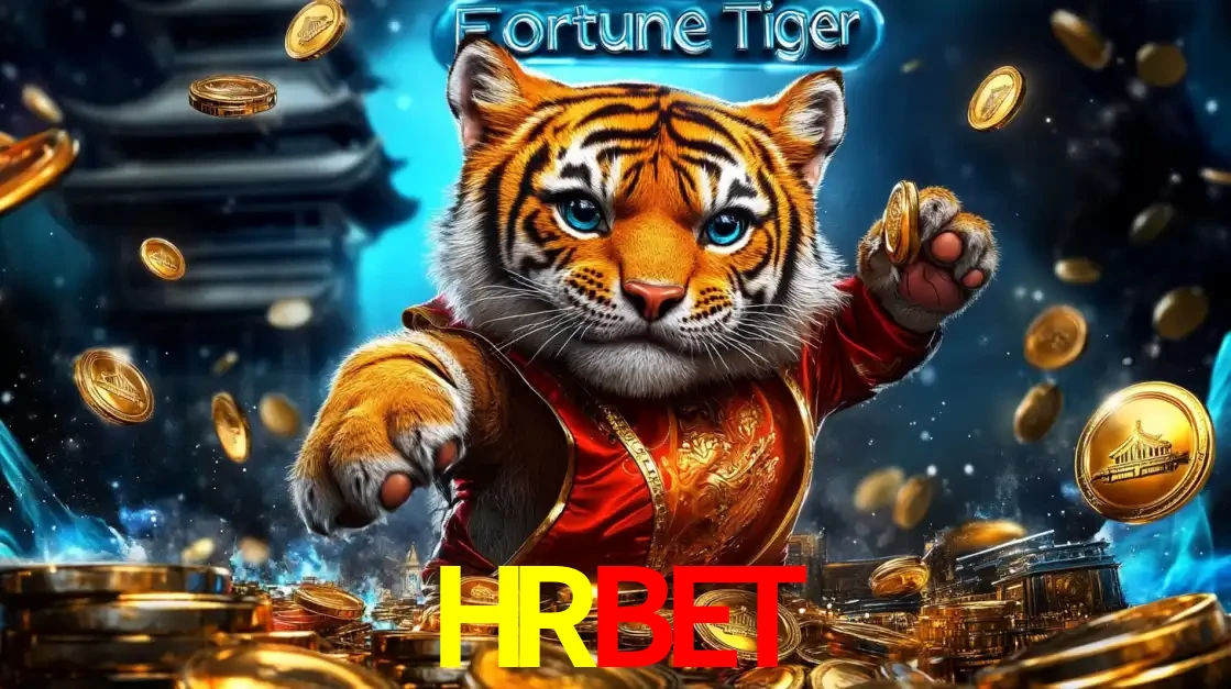 Imagem promocional do jogo de slot Fortune Tiger, com um tigre majestoso em traje tradicional cercado por uma fortuna em moedas de ouro, disponível agora no cassino HRBET.