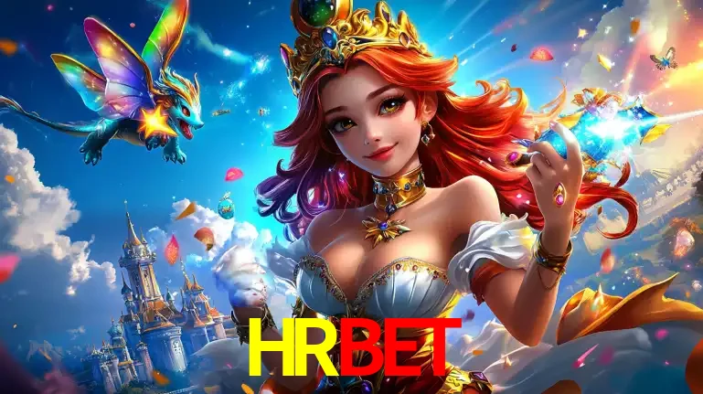 A princesa de um reino de fantasia mágico, com seu pequeno dragão, apresentando um mundo de prêmios encantados nos jogos de caça-níqueis do cassino HRBET.